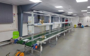 نوارنقاله pvc جهت خط مونتاژ قطعات الکتریکی با قابلیت تنظیم سرعت